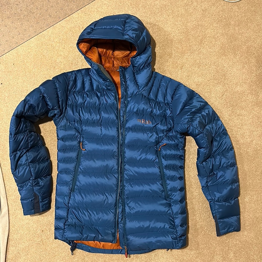 Rab Electron Pro down jacket - men’s medium, ink color
